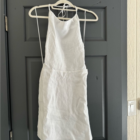 Reformation Mabli Linen White Dress Size 8 - Picture 5 of 7